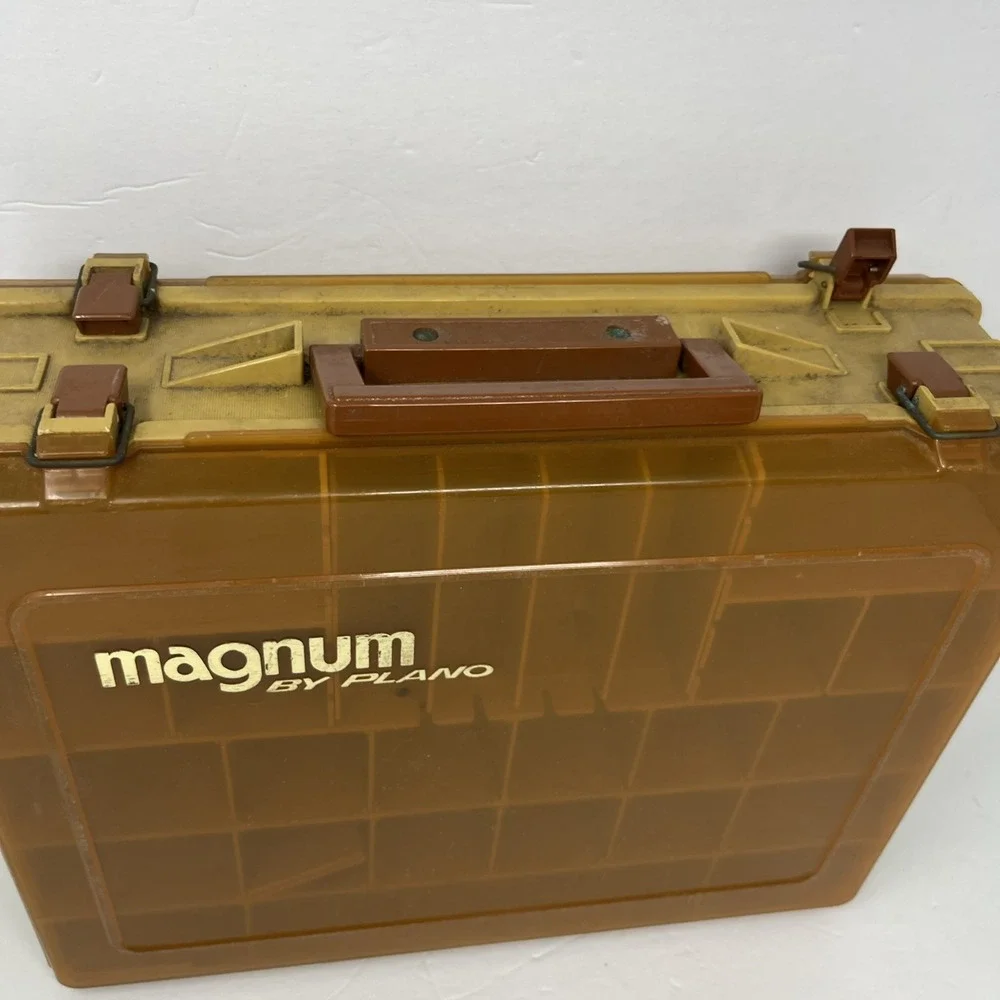 Vintage Magnum By Plano Double Sided Portable Fishing Tackle Box Organizer 1162